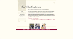 Desktop Screenshot of firstclassconferences.com